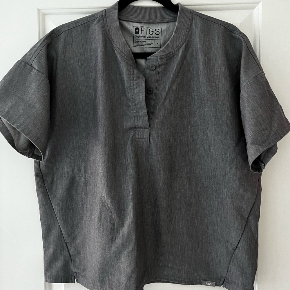 Figs grey scrub top